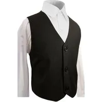 Paul Malone Anzugweste Elegante Jungenweste Anzug Weste für Jungs schwarz Kinderweste-KA20, Gr. 86