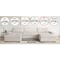 OTTO home Wohnlandschaft Home System U-Form, von B: 269-352 cm wählbar, 6 Varianten zur Auswahl, Bettfunktion, Bettkasten & Zierkissen, Federkern