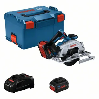 Bosch Akku-Kreissäge GKS 18V-57-2, 2 x Akku ProCORE18V 5.5 Ah, Ladegerät, L-BOXX - 06016C1202