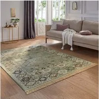 TaraCarpet Teppich Palazzo Royal Shal Allover, rechteckig, Höhe: 6 mm, Modernes Orientalisches Shal Allover Design in grün 80x140