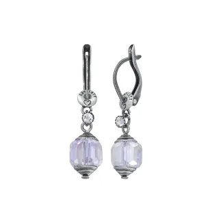 konplott - Ohrringe - Crystal Snake weiß/silver