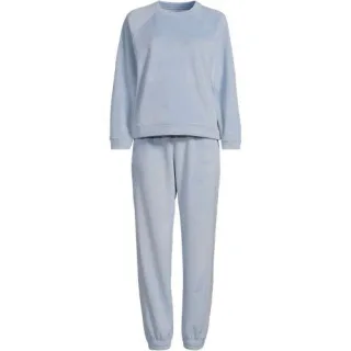 Lounge-Set aus Samt für Damen, Damen, size: regular, Blau, Polyester/Polyester-Mischung, by Lands' End