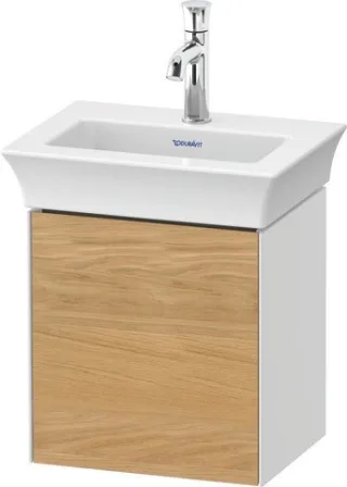 Duravit White Tulip Waschtischunterbau wandhängend Natur Eiche & Weiß Matt & Hochglanz 384x298x410 m WT4240LH585