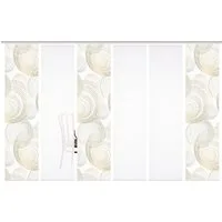 HOME WOHNIDEEN Schiebegardine 84111 SPIRO Schiebegardine recyceltes Polyester, Bambusoptik, 245x60 (6 St), Paneelwagen, transparent, Polyester (recycelt) Polyester
