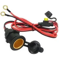 Bolwins O46C 3m Wasserdicht Steckdose KFZ Zigarettenanzünder Kabel + Sicherung Autoladekabel, Zigarettenanzünder-Stecker, Zigarettenanzünder-Buchse (300 cm), Wasserdichte Zigarettenanzünderdose 12–24V