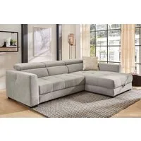 Jockenhöfer Gruppe Ecksofa San Marino L-Form, B: 300 cm, mit 30 cm elektr. Sitztiefenverstellung, mit Bettkasten, Kopfteilverstellung, USB-Anschluss & Zierkissen