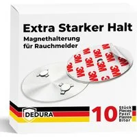 dedura Deckenhalter Rauchmelder Magnethalter 10er Set mit extra starken Klebepads, (10-St)
