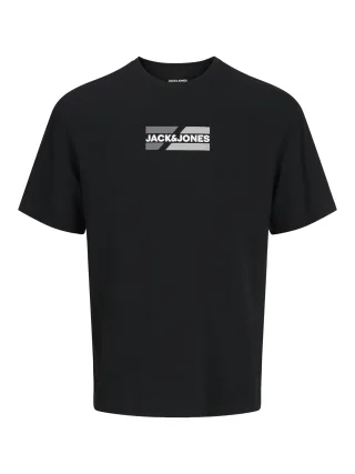JACK&JONES - JJCORP GRAPHIC TEE SS O-NECK LN black - Gr. - XL
