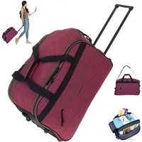 ELEPHANT Trolley Duffle Bag Travel Reisetrolley 55 cm Reisetasche, Weekender Sauna Reise Sport Trolly Tasche Rollen