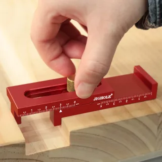 Aluminum Alloy Depth Gauge 5-40mm Gaps Gauge Woodworking Saw Gap Measuring Tool for Cutting Slotting Precision Metal Con