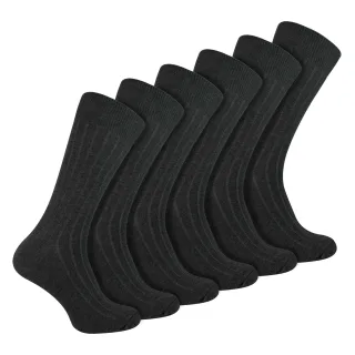 6 Paare Herren Einfache Baumwollreiche Gerippte Socke