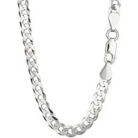 NKlaus Panzerkette Collier 65cm Panzerkette gedreht diamantiert 925 S (1 Stück), Made in Germany