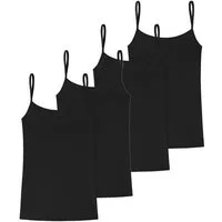 uncover by SCHIESSER Unterhemd 4er Pack Cotton (Spar-Set, 4-St) Spaghetti Top - Baumwolle - Atmungsaktiv - Schmale Träger