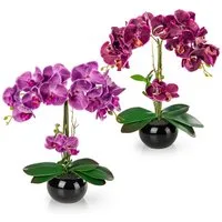Kunstorchidee PASCH® Orchidee künstlich wie echt (40cm) in Hochglanz-Keramiktopf Orchidee, PASCH