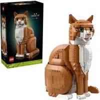 LEGO Ideas 21376 Orangefarbene Katze, Tierfigur Modell für Erwachsene Konstruktionsspielsteine