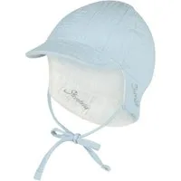 Sterntaler® Schirmmütze UV-Schutz 50 Wende-Schirmmütze Musselin (1-St) Musselin Wendemütze mit Nackenschutz, Bindeband, Ohrenklappen u. UV-50