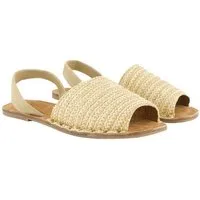 Ulla Popken Slingback-Sandale Raffia Suede Weite H Sandalette