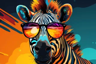 Leinwandbild GROOVY ZEBRA