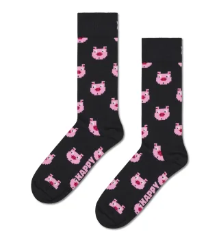 happy socks - Pig Sock Schwarz - Gr. - 43.5