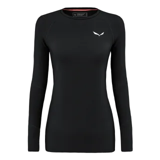 SALEWA - Cristallo Warm Alpine Merino Responsive Langarm Baselayer Damen - Schwarz (Gr.34)