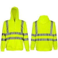 Consorte Arbeitsjacke Pullover Warnschutzpullover Pulli Warnschutz Sweatshirt Gelb Kaputze