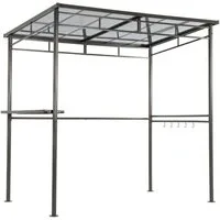 osoltus Terrassendach osoltus Grillpavillon Gas Grill Unterstand Dach Grill-Ecke BBQ 1,5 x