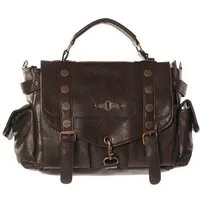 Banned Schultertasche Brown Copper, Steampunk Optik