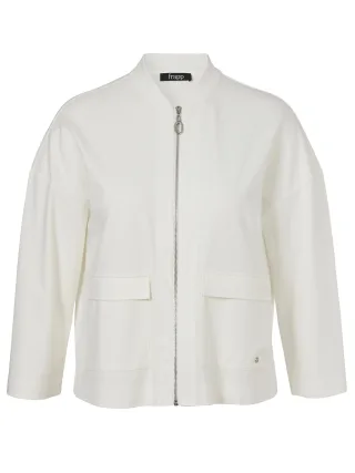 Frapp - Jacke Stehkragen 1/1 Arm Zipper offwhite - Gr. - 44