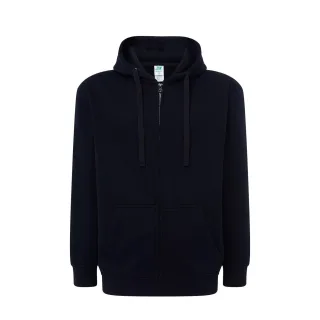 JHK - Hoodie mit durchgehendem Reißverschluss für Herren/Damen Unisex (Marineblau)