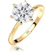 Elli Verlobungsring Verlobungsring Weiß 925 Silber, mit Kristallen von Swarovski®