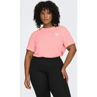 ONLY CARMAKOMA T-Shirt CARKITA LIFE S/S LOGO TOP JRS NOOS Baumwolle, regular fit