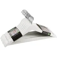 KESPER® Kleiderbügel Formkleiderbügel, 12er Pack, FSC® zertifiziert, (Set, 12-tlg), mit Rockkerben und Hosensteg