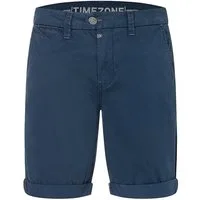 TIMEZONE Chinoshorts Strukturware Fester Bund Gürtelschlaufen für Herren (1-tlg) Baumwolle Slim Fit Einfarbig atmungsaktiv Reißverschluss