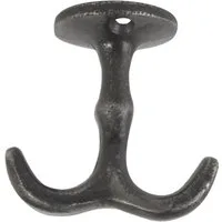 Ib Laursen Wandhaken Doppelhaken Kleiderhaken Handtuchhaken Haken unter Regal Schwarz