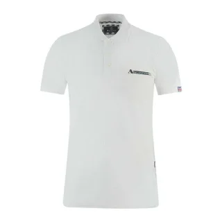 Aquascutum Unisex Erwachsenen Polo-Shirt mit Box-Logo (Weiß)