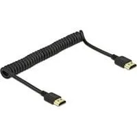 HDMI Spiralkabel 4K 60Hz schwarz, 1,5 Meter