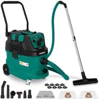 VONROC Nass-Trocken-Sauger – M-Klasse – 22 kPa – Automatische Filterreinigung (Pulsfunktion), 1600 W, beutellos, – HEPA H14 – 40L Tank – Antistatischer Schlauch Ø35 mm