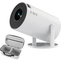 XGODY Gimbal 3 Mini Tragbarer Projektor 4K Android 11 Wifi6 BT 5.4 LCD-Beamer (8000:1, 1920x1080 px, 4K-Unterstützung Heimfilmprojektor 180° drehbar)
