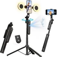 TUWENA Handy-Halterung 360° Drehung Auto Face Tracking Stativ,180cm Ausziehbarer Stativ Handy