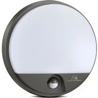 Maclean LED Deckenleuchte MCE291 LED Deckenleuchte Bewegungsmelder und Dämmerungssensor, LED fest integriert, Neutralweiß, IR Sensor Wandlampe für Flur, Keller, Außenbereich