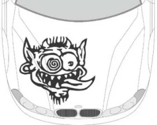 Autoaufkleber für die Motorhaube "nice face"