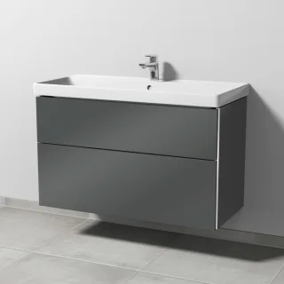 Sanipa 3way Waschtischunterbau zu Villeroy & Boch Avento Waschtisch mit 2 Auszügen, Anthrazit-Glanz BS62479