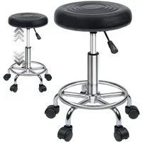 Goods+Gadgets Drehhocker Drehhocker – Arbeitshocker – Rollhocker – Höhenverstellbar Bürohocker (höhenverstellbarer), Praxishocker Rollhocker