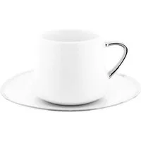 Mulex Espressotasse 12 Tlg. Set Mokkatassen mit Untertassen aus Porzellan 100 ml