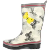 Beck Damen Gummistiefel Schmetterling Gummistiefel (wasserdicht, für trockene Füße bei Regenwetter) weicher flexibler Naturkautschuk, herausnehmbare Innensohle