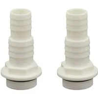 HAF Rohrverbinder 1-10x ABS Schlauchtülle 32mm 38mm x 1 1/2" AG Schlauchanschluss Pool, Max. Arbeitsdruck 10 bar bei 20 C°