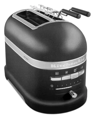 KitchenAid Toaster "5KMT2204EBK Gusseisen Schwarz" 2 kurze Schlitze für 2 Scheiben 1250 W mit Sandwichzange