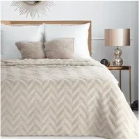 Wohndecke HYGGE Kuscheldecke – weiche Sofadecke, Design91, mit Fischgrät-Struktur, Mikrofaser 340 GSM, Plaid für Sofa & Bett