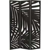ML-DESIGN Paravent Raumteiler Faltbarer Sichtschutz Indoor Stellwand Sichtschutzwand, Raumtrenner 3-teilig Sapporo Schwarz 170x121cm freistehend Trennwand