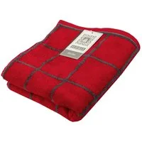 Egeria Handtuch Karino, Frottier (1-St), modern kariert, rot, grau